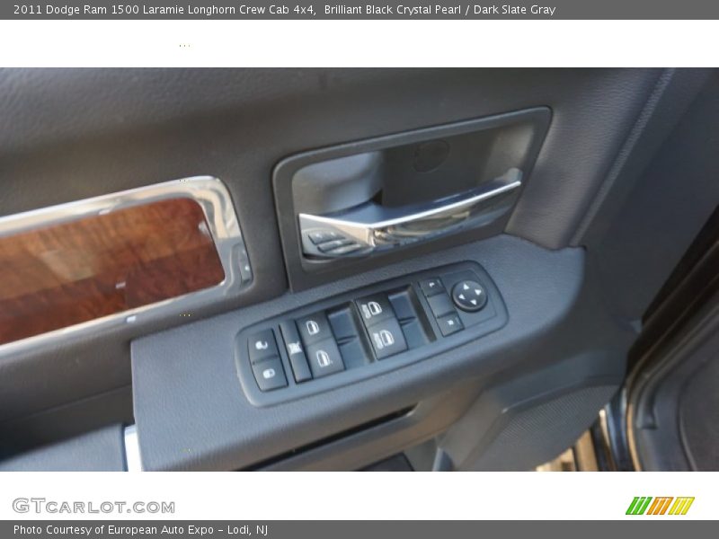 Brilliant Black Crystal Pearl / Dark Slate Gray 2011 Dodge Ram 1500 Laramie Longhorn Crew Cab 4x4