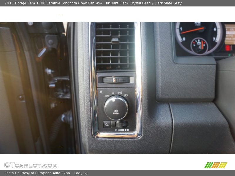 Brilliant Black Crystal Pearl / Dark Slate Gray 2011 Dodge Ram 1500 Laramie Longhorn Crew Cab 4x4