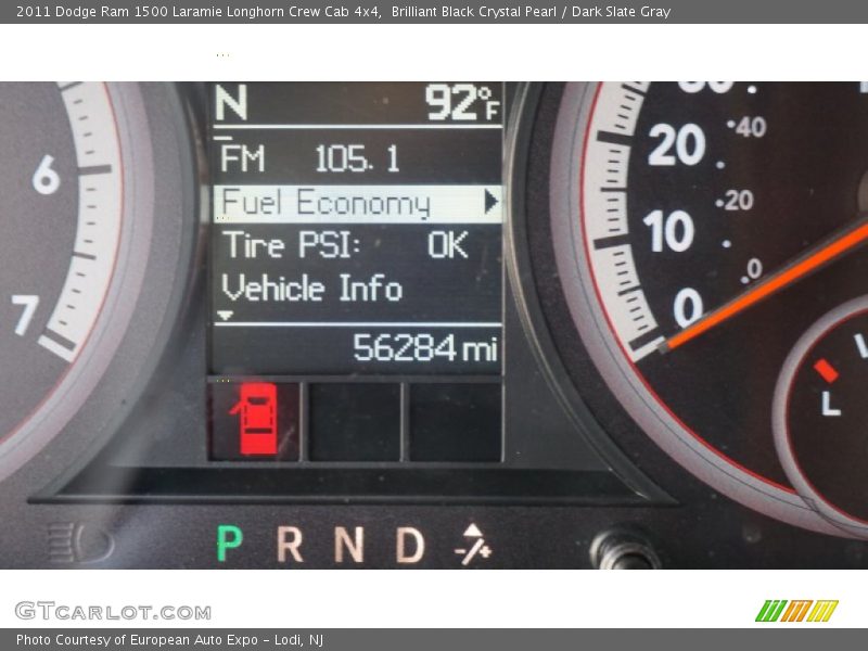 Brilliant Black Crystal Pearl / Dark Slate Gray 2011 Dodge Ram 1500 Laramie Longhorn Crew Cab 4x4