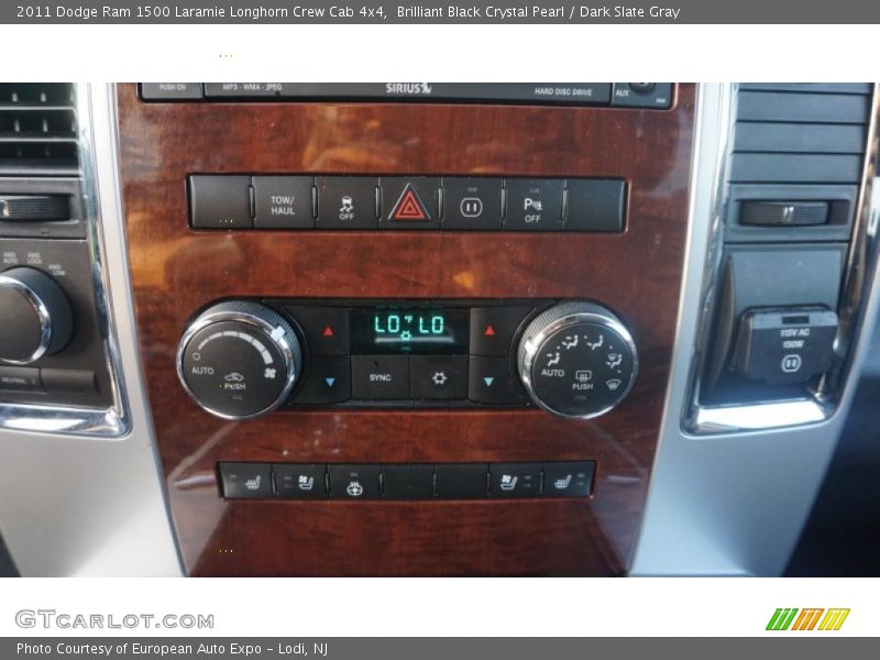 Brilliant Black Crystal Pearl / Dark Slate Gray 2011 Dodge Ram 1500 Laramie Longhorn Crew Cab 4x4