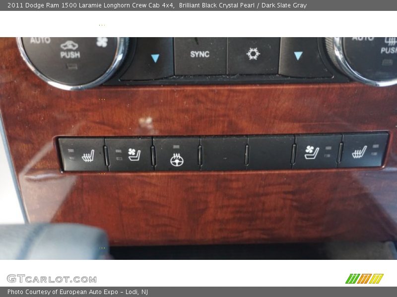 Brilliant Black Crystal Pearl / Dark Slate Gray 2011 Dodge Ram 1500 Laramie Longhorn Crew Cab 4x4