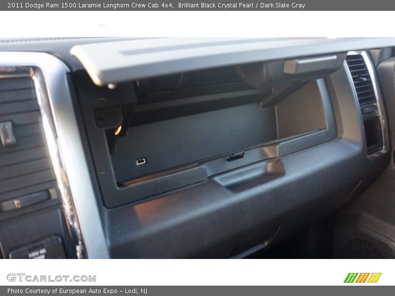 Brilliant Black Crystal Pearl / Dark Slate Gray 2011 Dodge Ram 1500 Laramie Longhorn Crew Cab 4x4