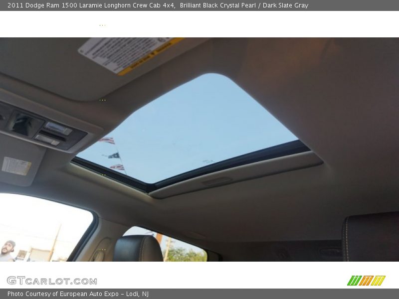 Brilliant Black Crystal Pearl / Dark Slate Gray 2011 Dodge Ram 1500 Laramie Longhorn Crew Cab 4x4