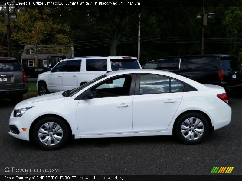 Summit White / Jet Black/Medium Titanium 2016 Chevrolet Cruze Limited LS