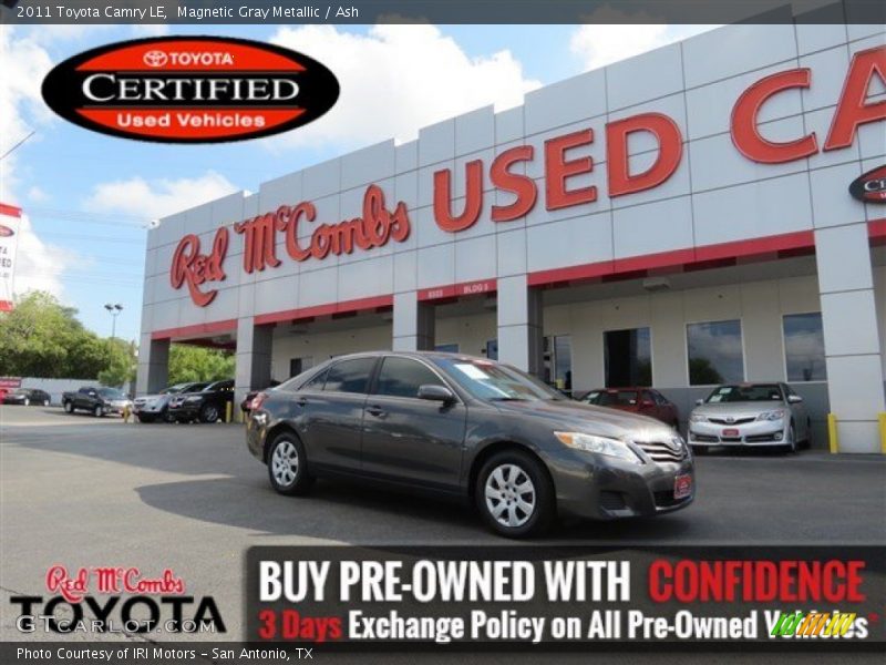 Magnetic Gray Metallic / Ash 2011 Toyota Camry LE