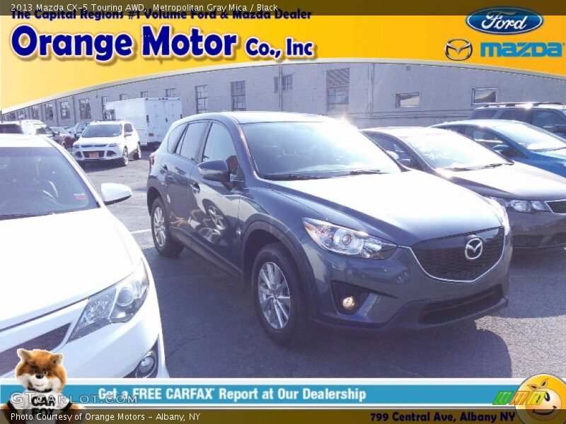 Metropolitan Gray Mica / Black 2013 Mazda CX-5 Touring AWD