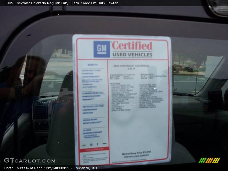 Black / Medium Dark Pewter 2005 Chevrolet Colorado Regular Cab