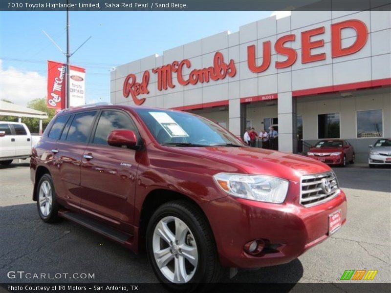 Salsa Red Pearl / Sand Beige 2010 Toyota Highlander Limited
