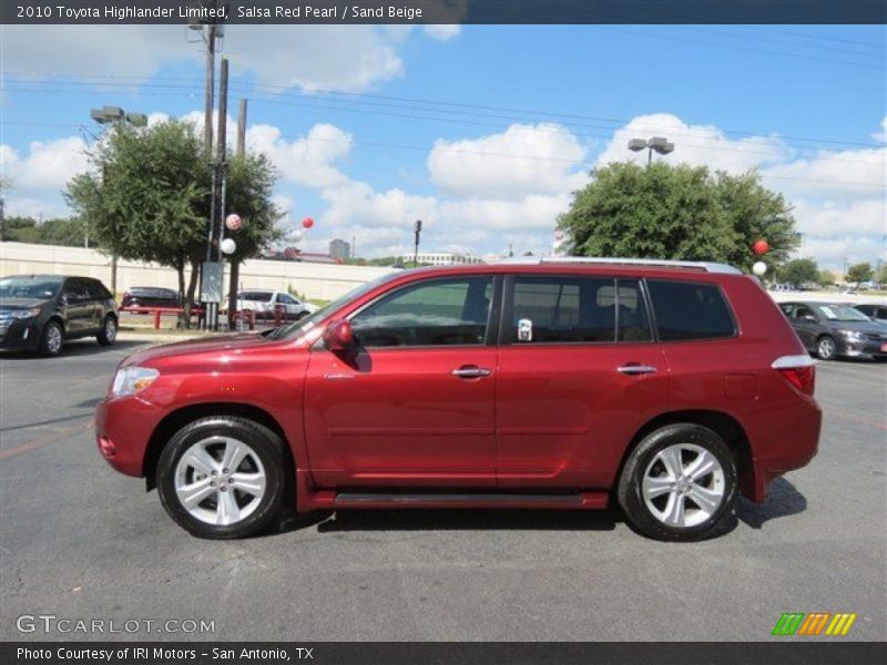 Salsa Red Pearl / Sand Beige 2010 Toyota Highlander Limited
