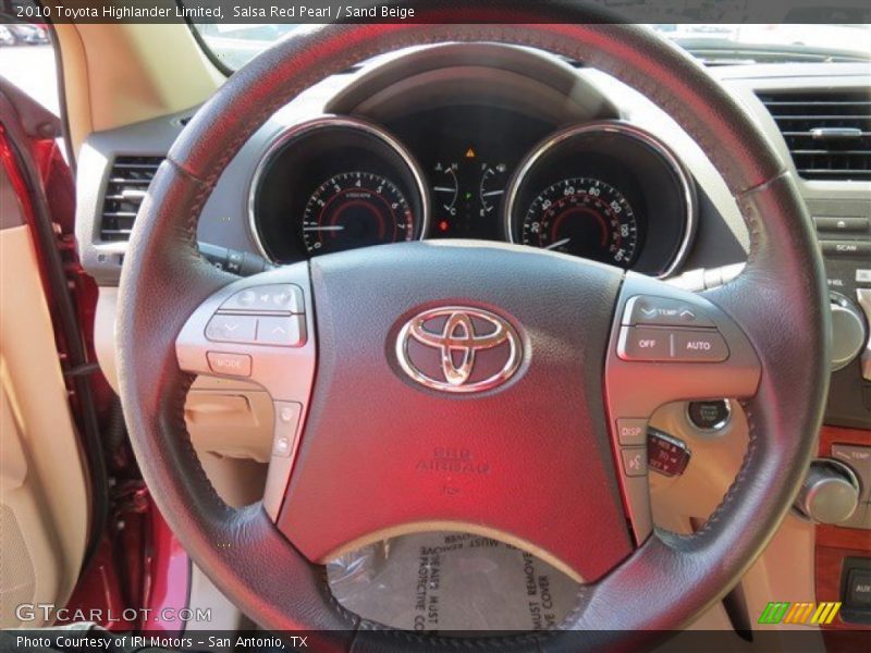Salsa Red Pearl / Sand Beige 2010 Toyota Highlander Limited