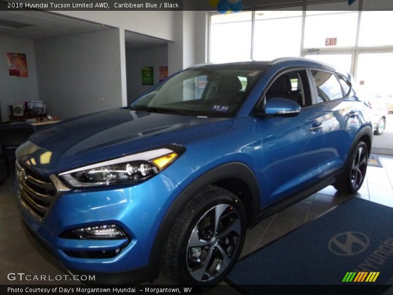 Caribbean Blue / Black 2016 Hyundai Tucson Limited AWD