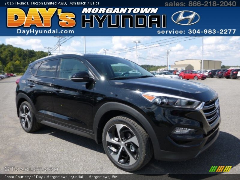 Ash Black / Beige 2016 Hyundai Tucson Limited AWD