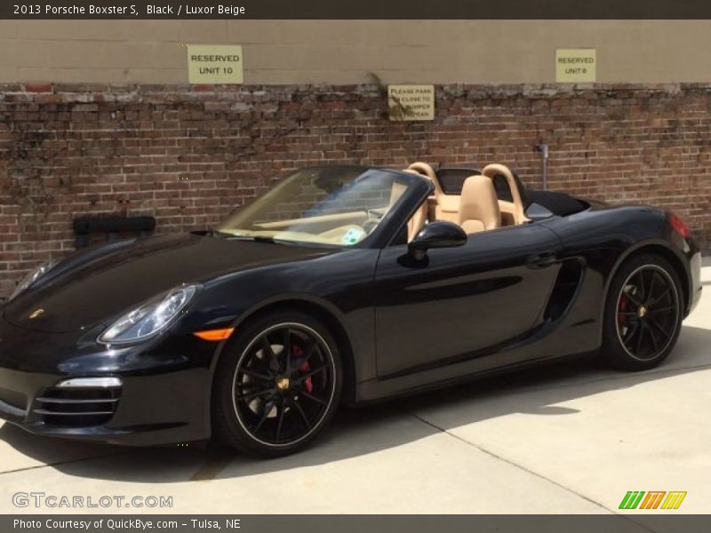 Black / Luxor Beige 2013 Porsche Boxster S