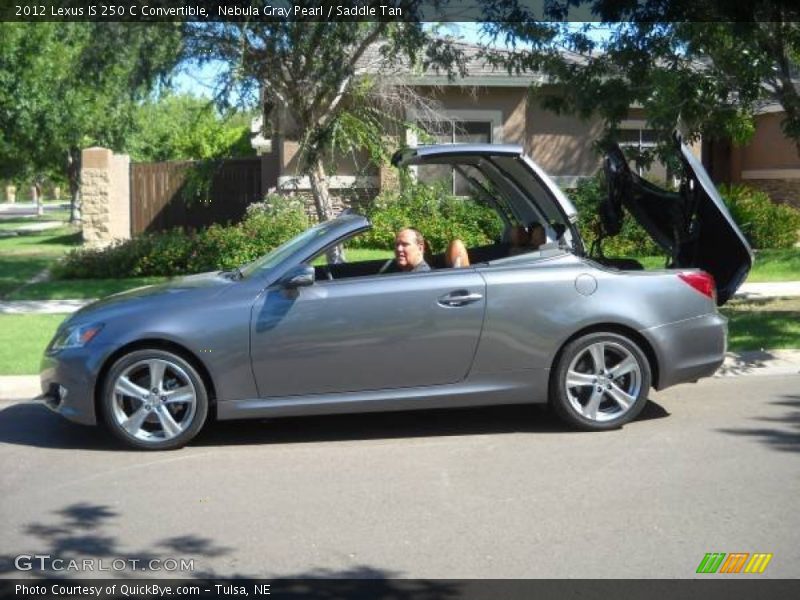 Nebula Gray Pearl / Saddle Tan 2012 Lexus IS 250 C Convertible