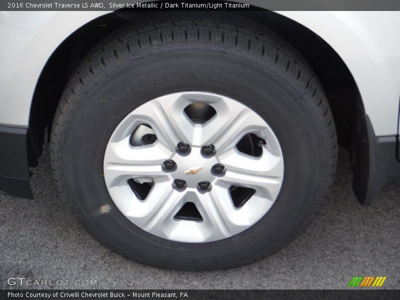 Silver Ice Metallic / Dark Titanium/Light Titanium 2016 Chevrolet Traverse LS AWD