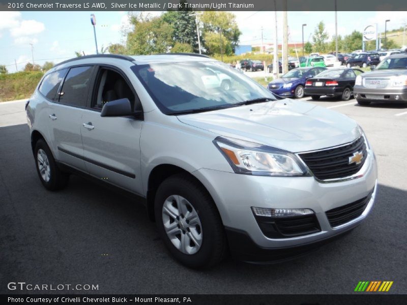 Silver Ice Metallic / Dark Titanium/Light Titanium 2016 Chevrolet Traverse LS AWD