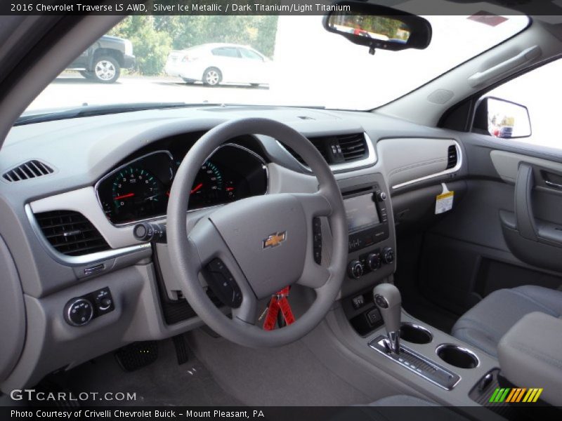Silver Ice Metallic / Dark Titanium/Light Titanium 2016 Chevrolet Traverse LS AWD