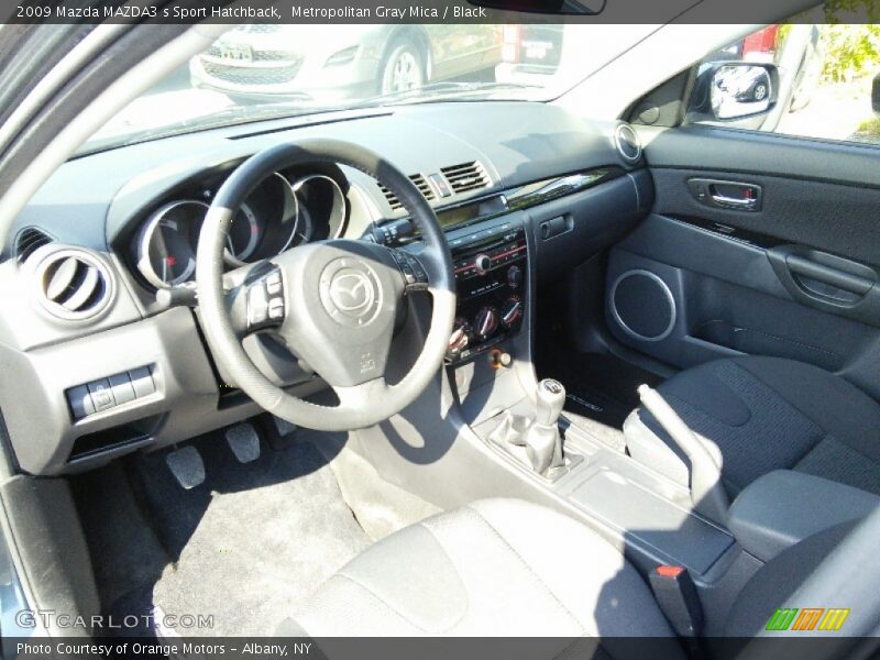 Metropolitan Gray Mica / Black 2009 Mazda MAZDA3 s Sport Hatchback