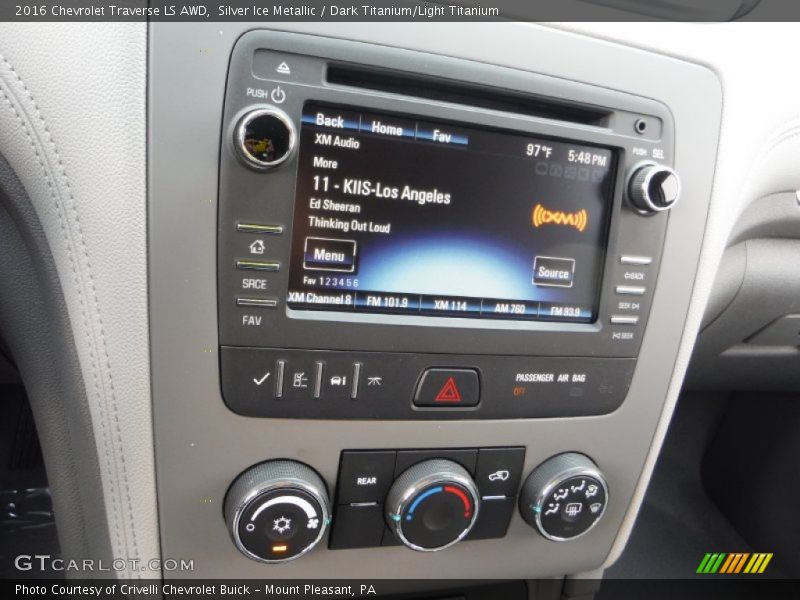 Silver Ice Metallic / Dark Titanium/Light Titanium 2016 Chevrolet Traverse LS AWD