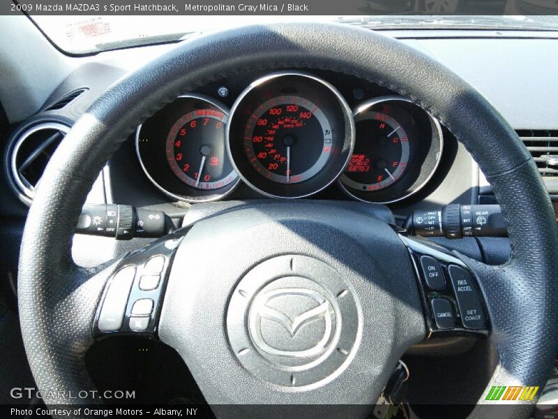 Metropolitan Gray Mica / Black 2009 Mazda MAZDA3 s Sport Hatchback