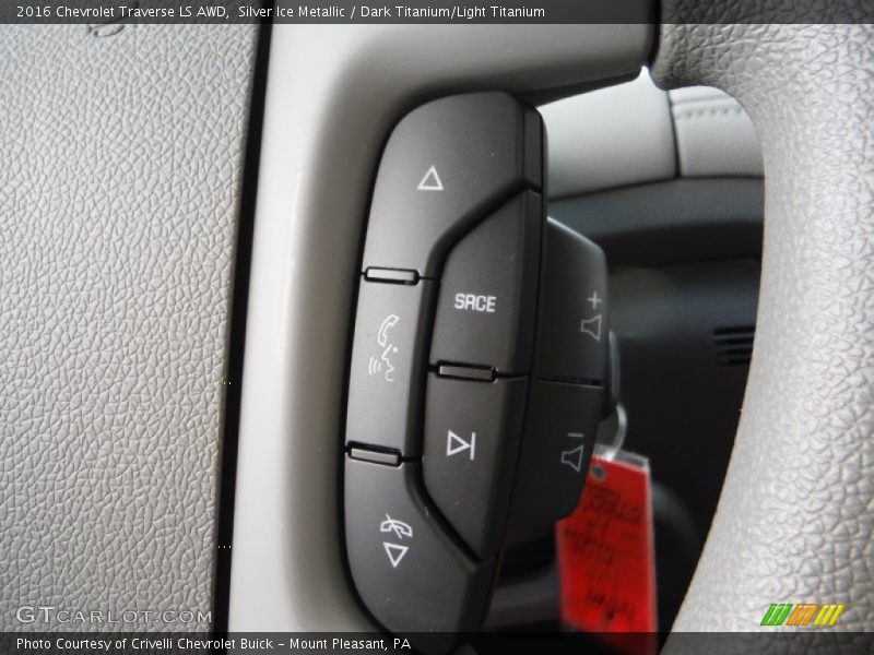 Silver Ice Metallic / Dark Titanium/Light Titanium 2016 Chevrolet Traverse LS AWD