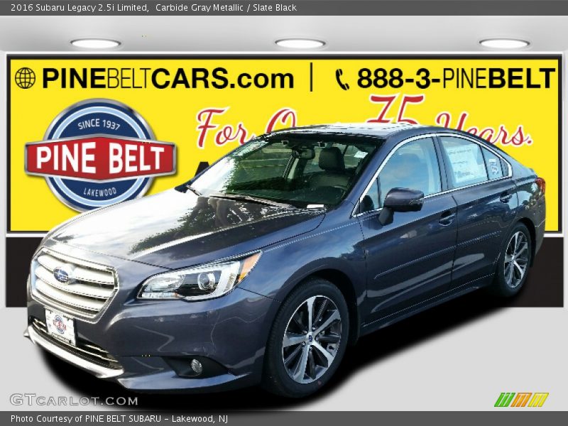 Carbide Gray Metallic / Slate Black 2016 Subaru Legacy 2.5i Limited