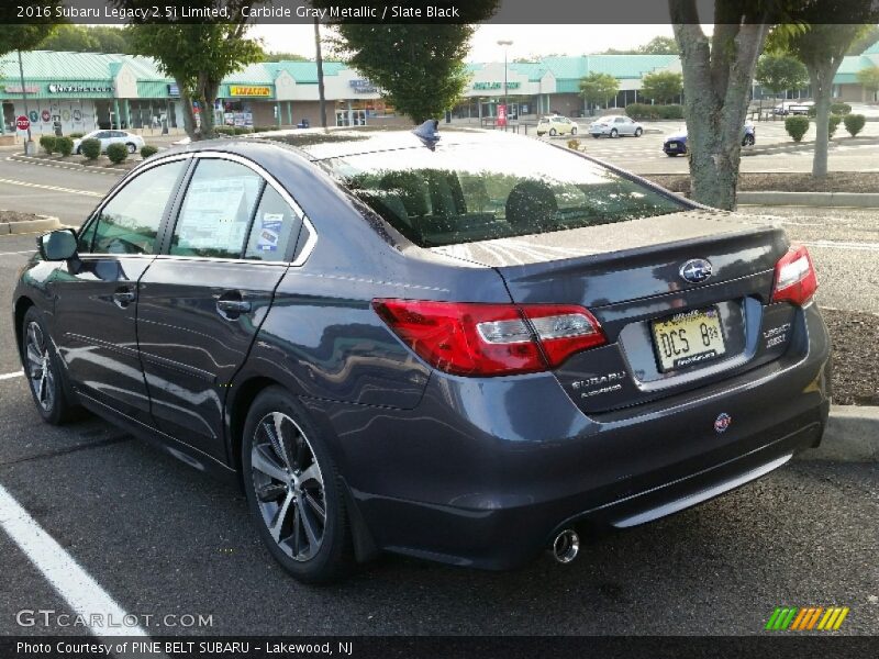 Carbide Gray Metallic / Slate Black 2016 Subaru Legacy 2.5i Limited