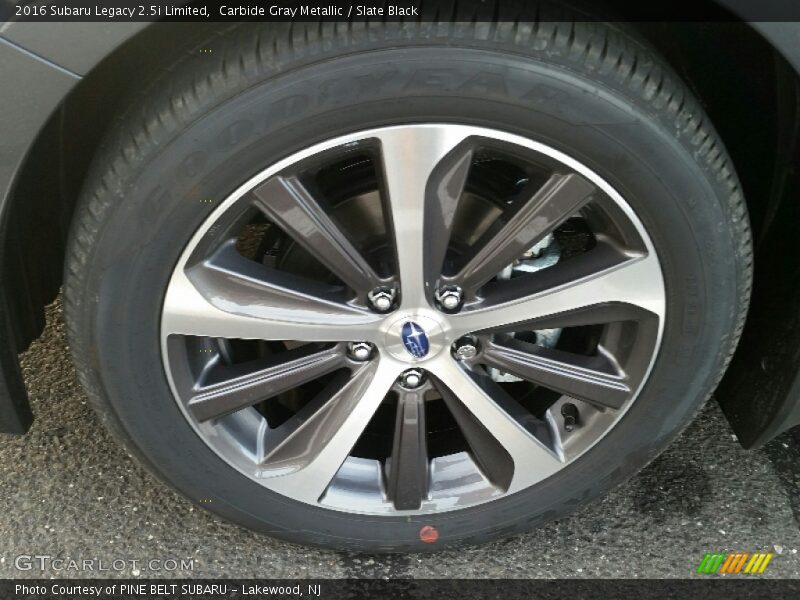 Carbide Gray Metallic / Slate Black 2016 Subaru Legacy 2.5i Limited