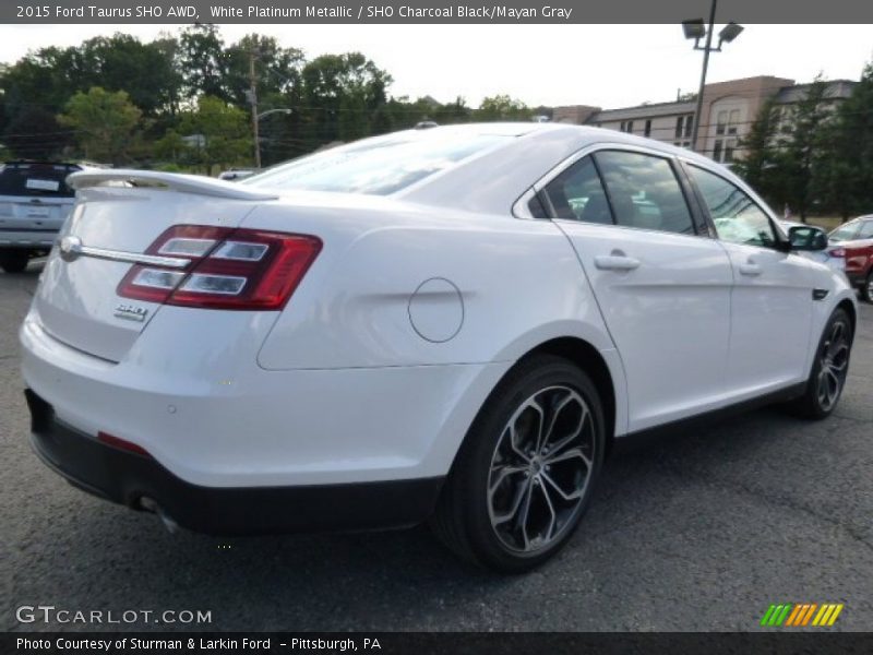 White Platinum Metallic / SHO Charcoal Black/Mayan Gray 2015 Ford Taurus SHO AWD