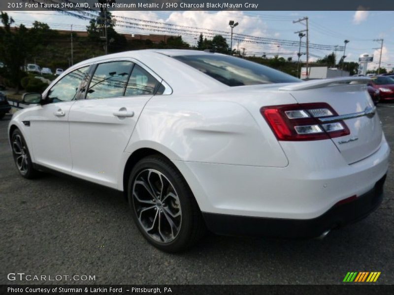 White Platinum Metallic / SHO Charcoal Black/Mayan Gray 2015 Ford Taurus SHO AWD