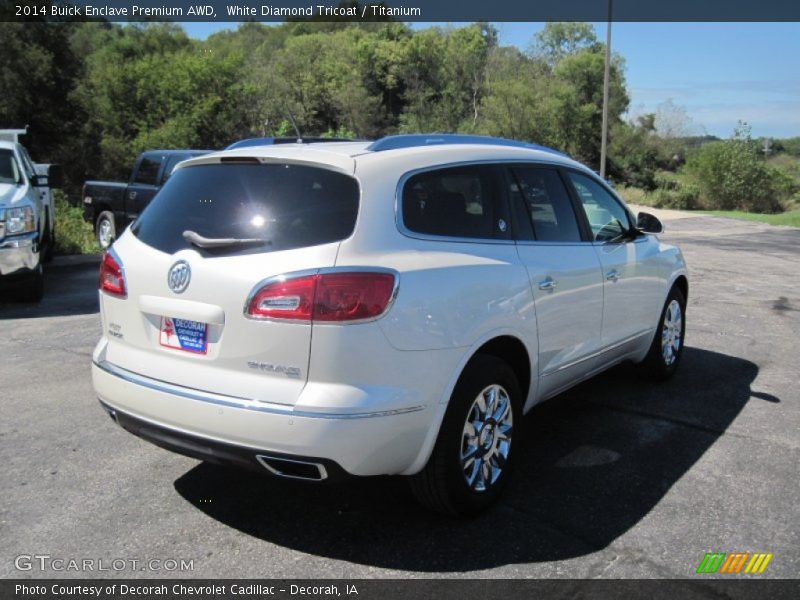 White Diamond Tricoat / Titanium 2014 Buick Enclave Premium AWD