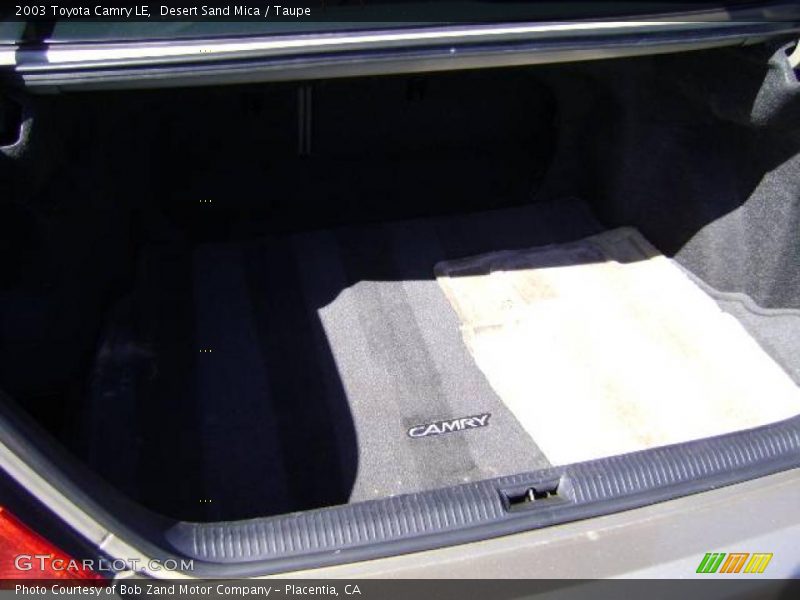 Desert Sand Mica / Taupe 2003 Toyota Camry LE