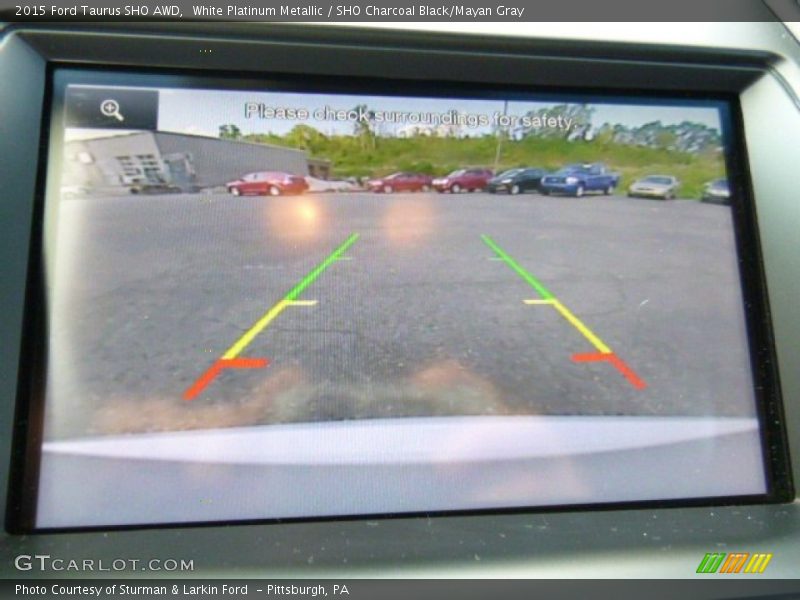 White Platinum Metallic / SHO Charcoal Black/Mayan Gray 2015 Ford Taurus SHO AWD