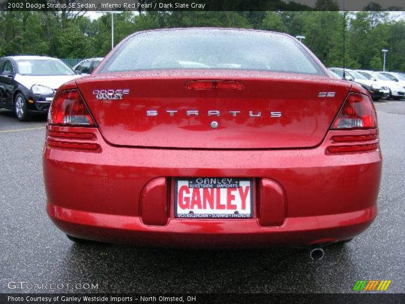 Inferno Red Pearl / Dark Slate Gray 2002 Dodge Stratus SE Sedan