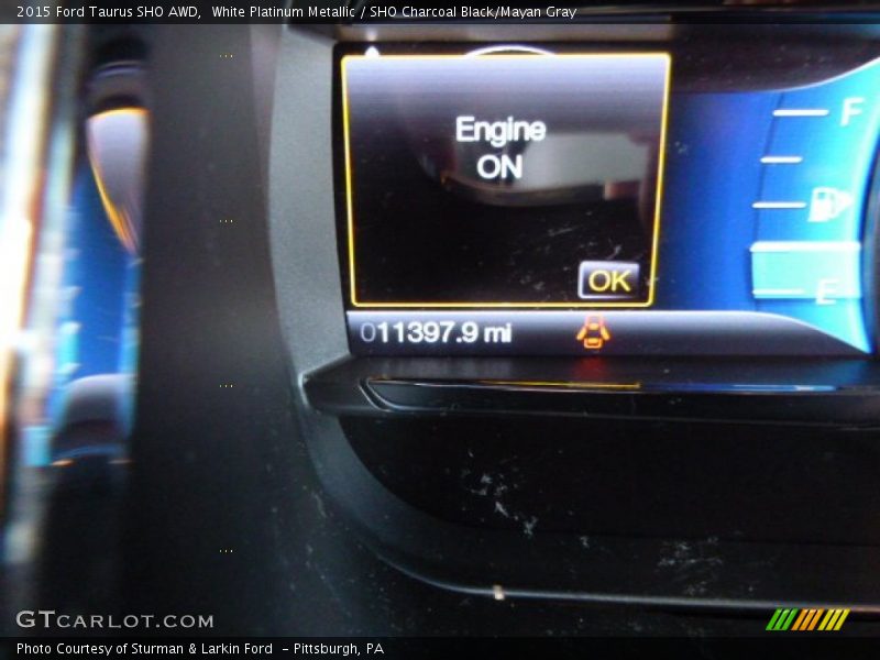 White Platinum Metallic / SHO Charcoal Black/Mayan Gray 2015 Ford Taurus SHO AWD