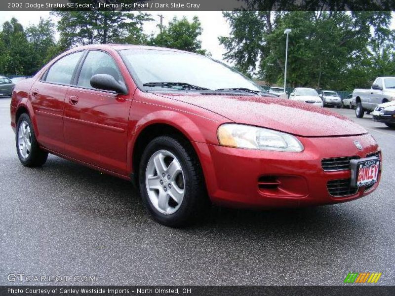 Inferno Red Pearl / Dark Slate Gray 2002 Dodge Stratus SE Sedan