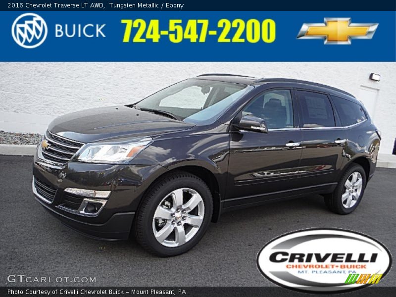 Tungsten Metallic / Ebony 2016 Chevrolet Traverse LT AWD
