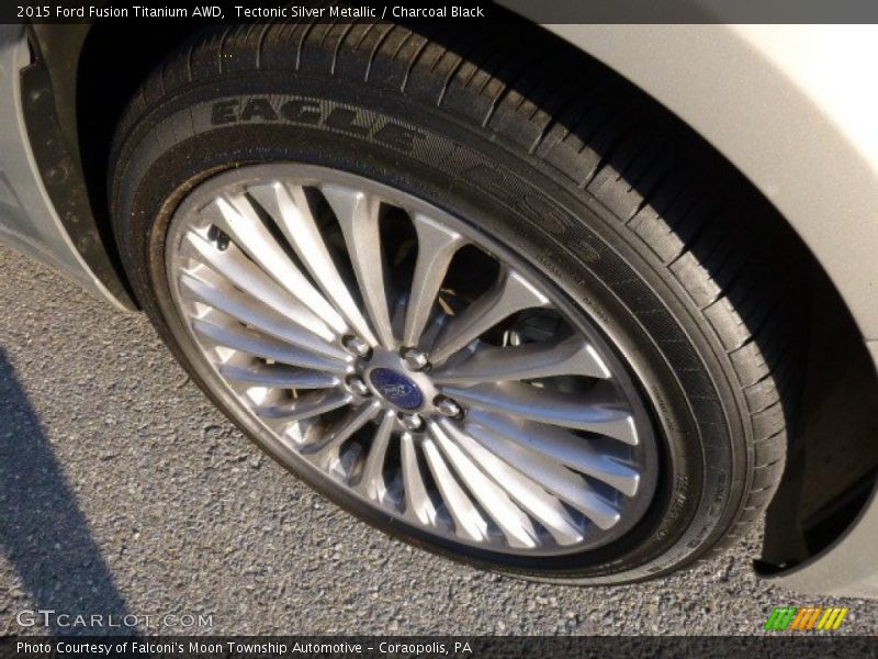 Tectonic Silver Metallic / Charcoal Black 2015 Ford Fusion Titanium AWD