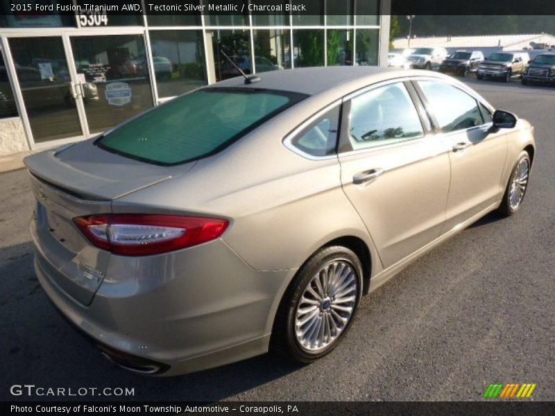 Tectonic Silver Metallic / Charcoal Black 2015 Ford Fusion Titanium AWD
