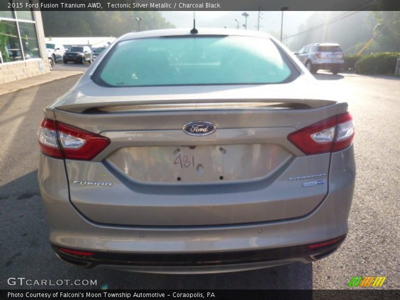Tectonic Silver Metallic / Charcoal Black 2015 Ford Fusion Titanium AWD