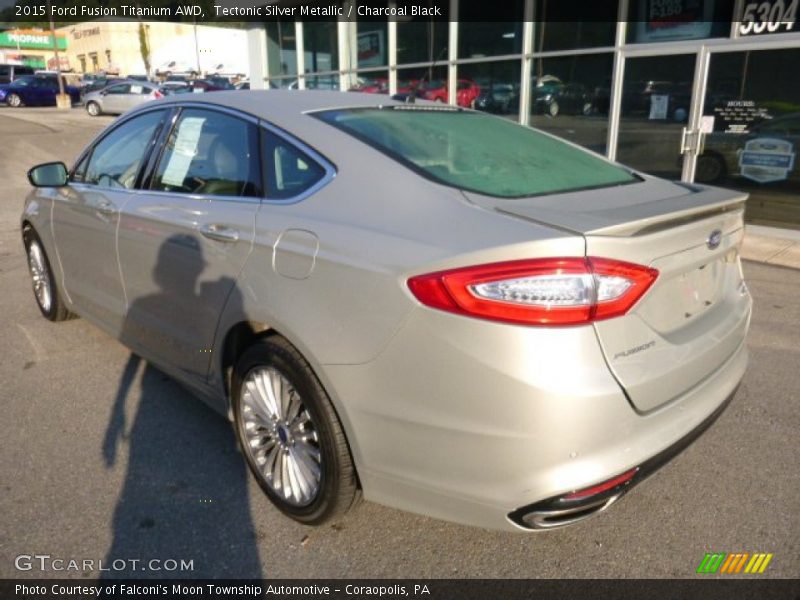 Tectonic Silver Metallic / Charcoal Black 2015 Ford Fusion Titanium AWD