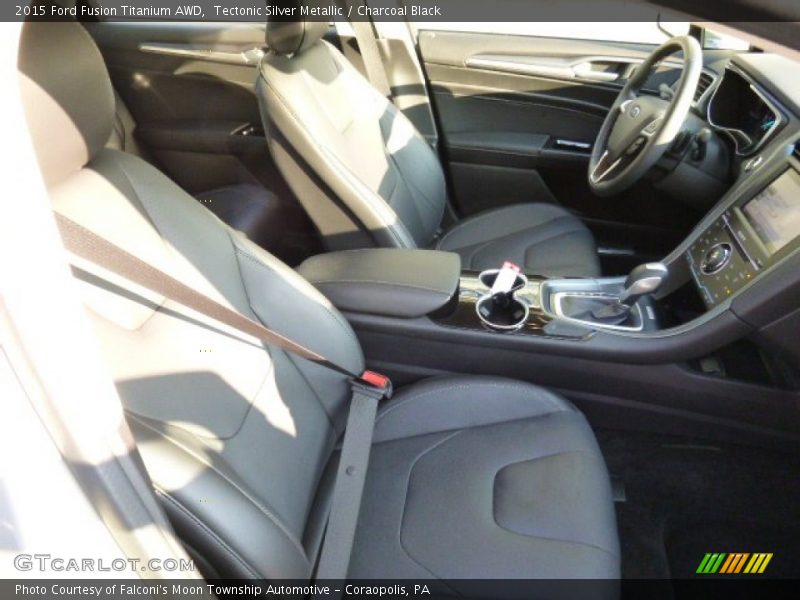 Tectonic Silver Metallic / Charcoal Black 2015 Ford Fusion Titanium AWD