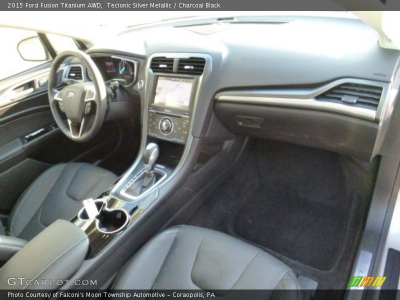 Tectonic Silver Metallic / Charcoal Black 2015 Ford Fusion Titanium AWD