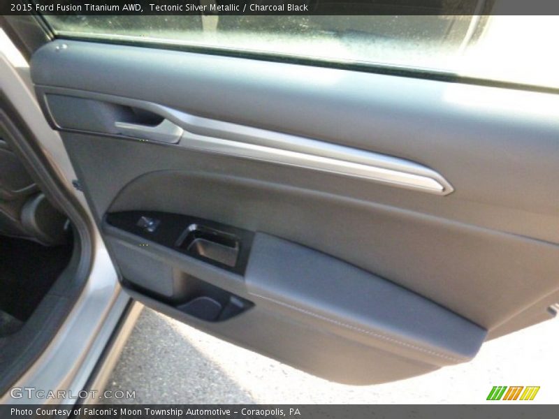 Tectonic Silver Metallic / Charcoal Black 2015 Ford Fusion Titanium AWD