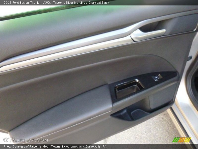 Tectonic Silver Metallic / Charcoal Black 2015 Ford Fusion Titanium AWD