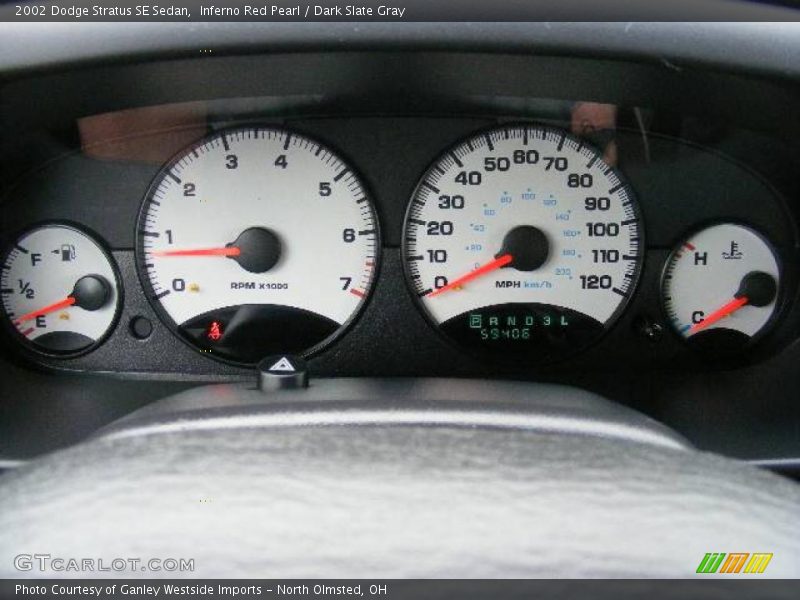 Inferno Red Pearl / Dark Slate Gray 2002 Dodge Stratus SE Sedan