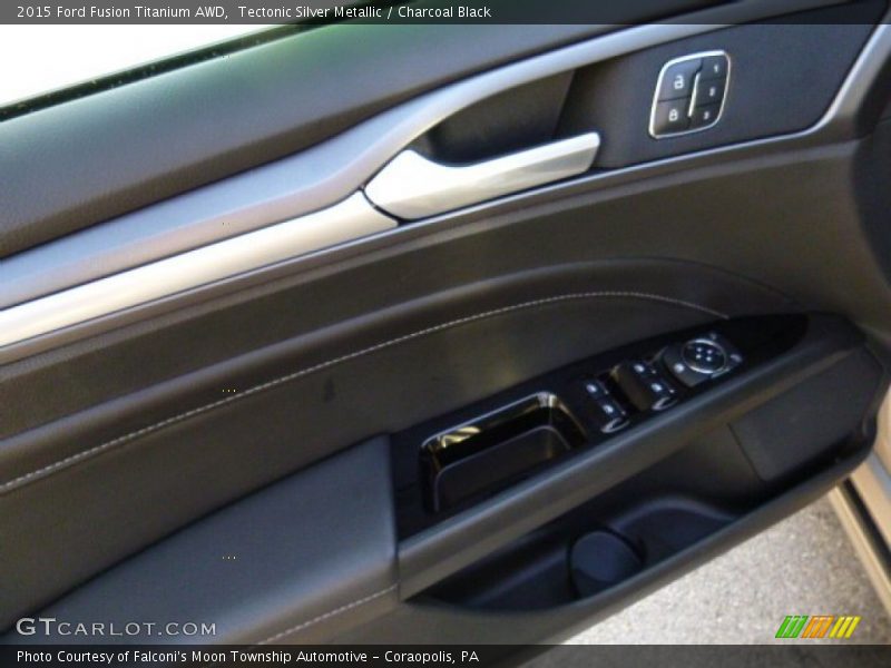 Tectonic Silver Metallic / Charcoal Black 2015 Ford Fusion Titanium AWD