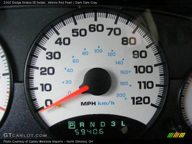 Inferno Red Pearl / Dark Slate Gray 2002 Dodge Stratus SE Sedan