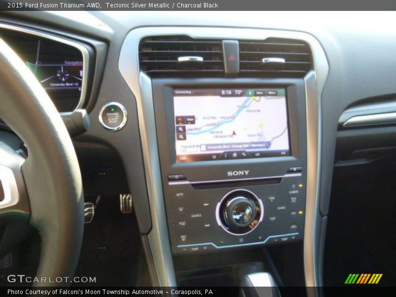 Tectonic Silver Metallic / Charcoal Black 2015 Ford Fusion Titanium AWD