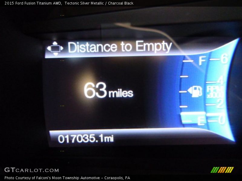 Tectonic Silver Metallic / Charcoal Black 2015 Ford Fusion Titanium AWD
